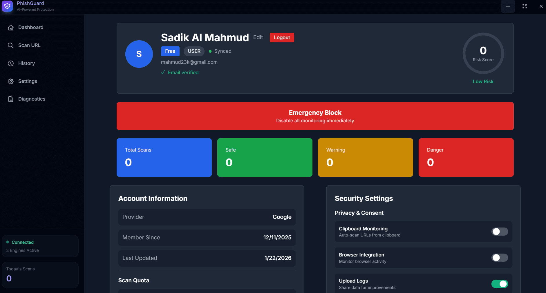 PhishGuard Desktop App